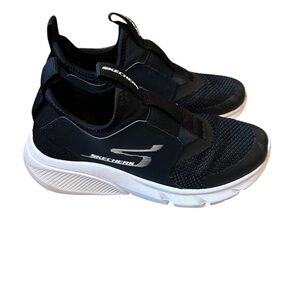Sketchers Boys 3 Black Slip on Tennis Shoes